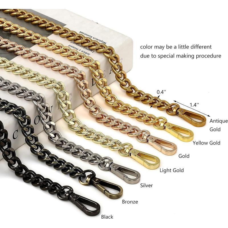 47 ''cross purse chain straps replacement for bag handbag (black)