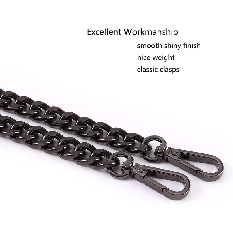 47 ''cross purse chain straps replacement for bag handbag (black)