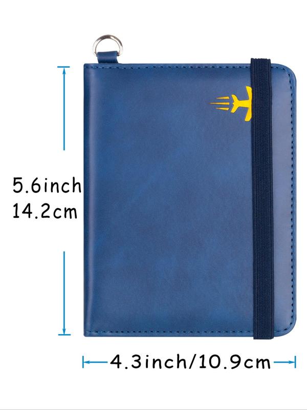 Summer Pu Leather Passport Holder, Rfid Blocking Passport Wallet with Air Tag Holder, Travel Essentials Case for Women Men