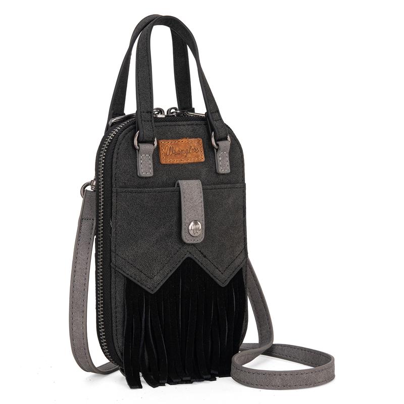 Wrangler [MegaLive] Fringe Western Mini Trendy Crossbody Bag with Top Handle 2024 New Style