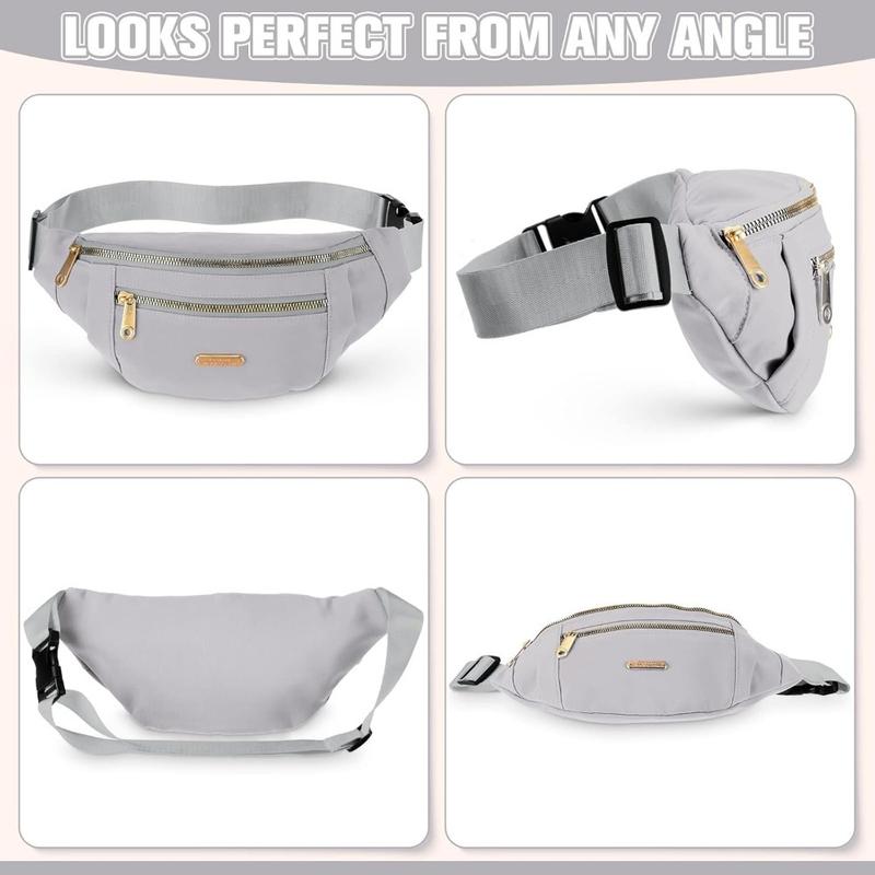 3pcs Belt Bag with Adjustable Waist Belt, Lightweight Fanny Pack, Crossbody Bag for Travel  Running  Hiking, Stocking Stuffers for Women Men