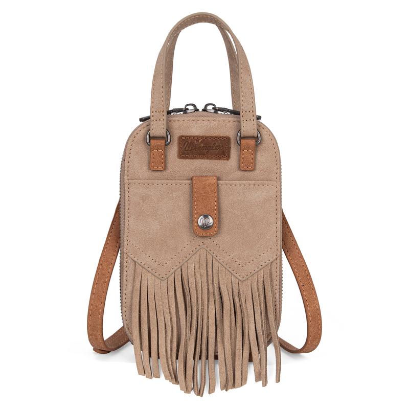 Wrangler [MegaLive] Fringe Western Mini Trendy Crossbody Bag with Top Handle 2024 New Style