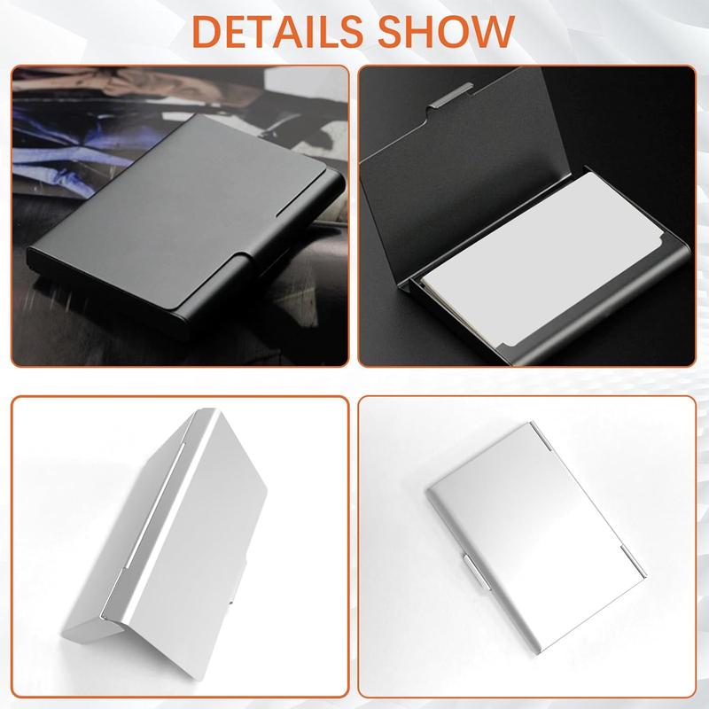 4 Pack Professional Business Card Holder Case Slim,Aluminum,Credit Card Organizer for Men Women