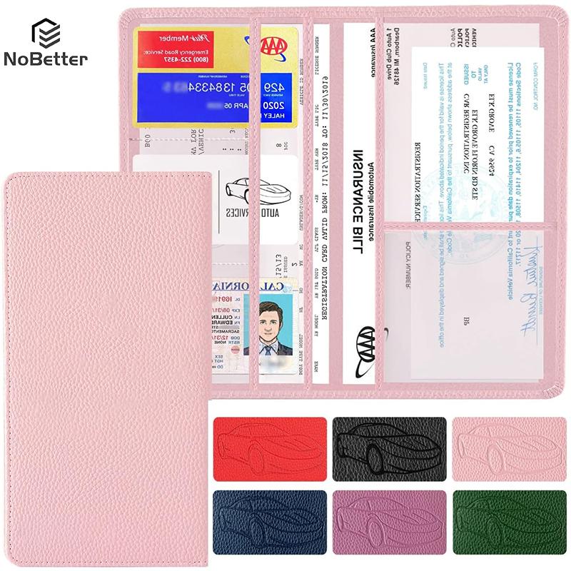 Premium Car Registration and Insurance Card Holder, Car Document Holder for Cards, Driver License & other Essential Documents