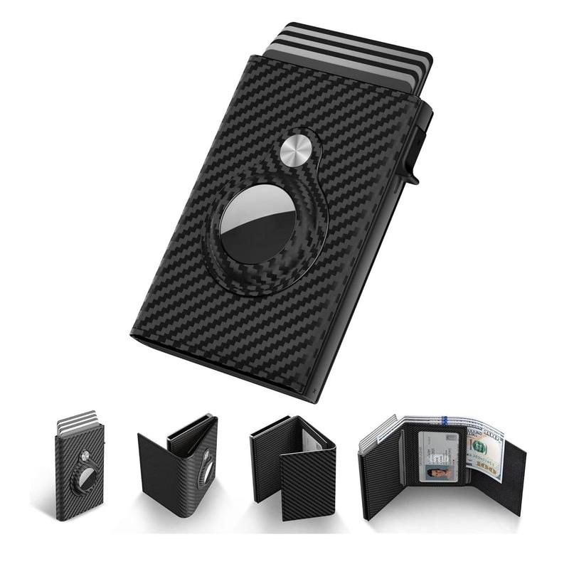 Wallet Card Holder carbon fibre Compatible with , RFID Blocking, Slim, Minimalist - 9-14 Card Capacity 7