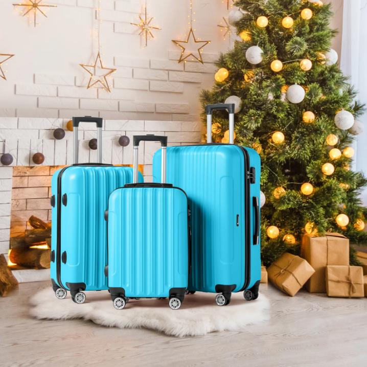 Zimtown 3-Piece Suitcase Set with TSA Lock, 3-Piece Suitcase, Travel Suitcase, Premium Suitcase, Large Storage Luggage, Suitcase with Number Lock, Convenient Suitcase, Safety - Travel, Gift