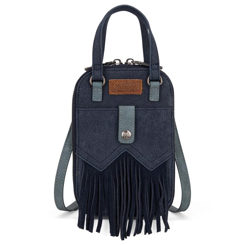 Wrangler [MegaLive] Fringe Western Mini Trendy Crossbody Bag with Top Handle 2024 New Style