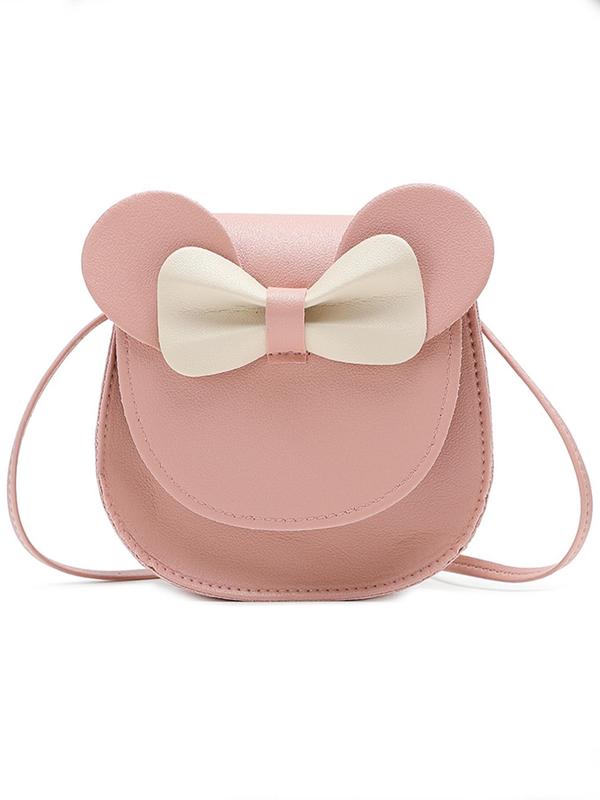 Women's Cute Bowknot Design Shoulder Bag, Fashionable Solid Color Crossbody Bag for Daily Life, Casual Trendy Versatile Commuting Bag