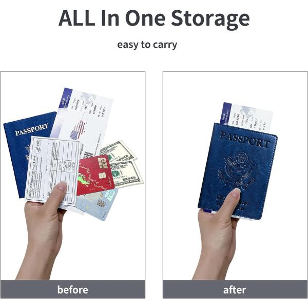 Passport Holder Cover Wallet Case Blocking Leather Card Slot Travel Accessories Documents Organizer Protector for Women Men