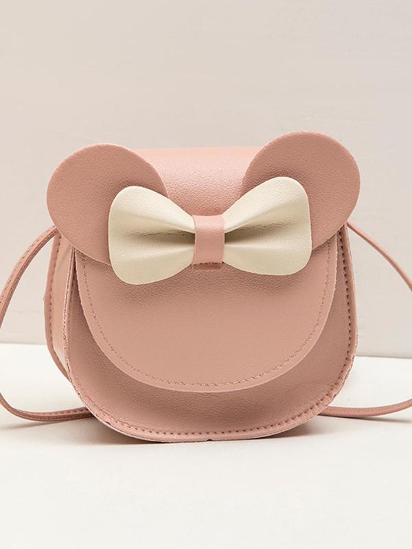 Women's Cute Bowknot Design Shoulder Bag, Fashionable Solid Color Crossbody Bag for Daily Life, Casual Trendy Versatile Commuting Bag