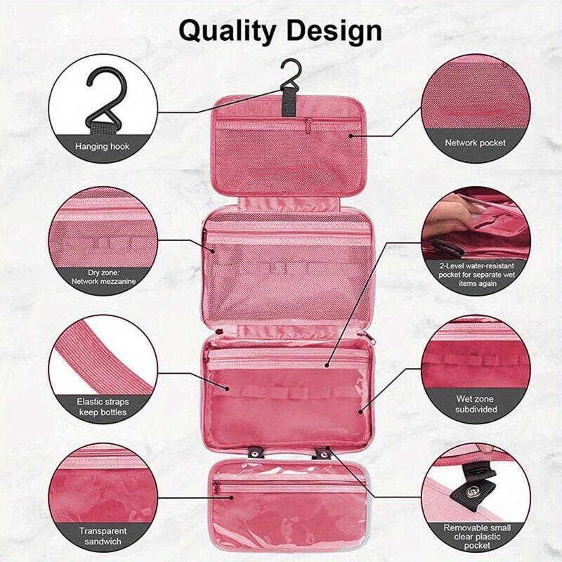 Large-capacity Travel Toiletry Bag, 1 Count Cosmetic Bag, Wet and Dry Separation Multi-functional Storage Bag Pencil Bat, Makeup Organizer Pouch, Beauty Products, Makeup Products Travel Essentials, Christmas Gift