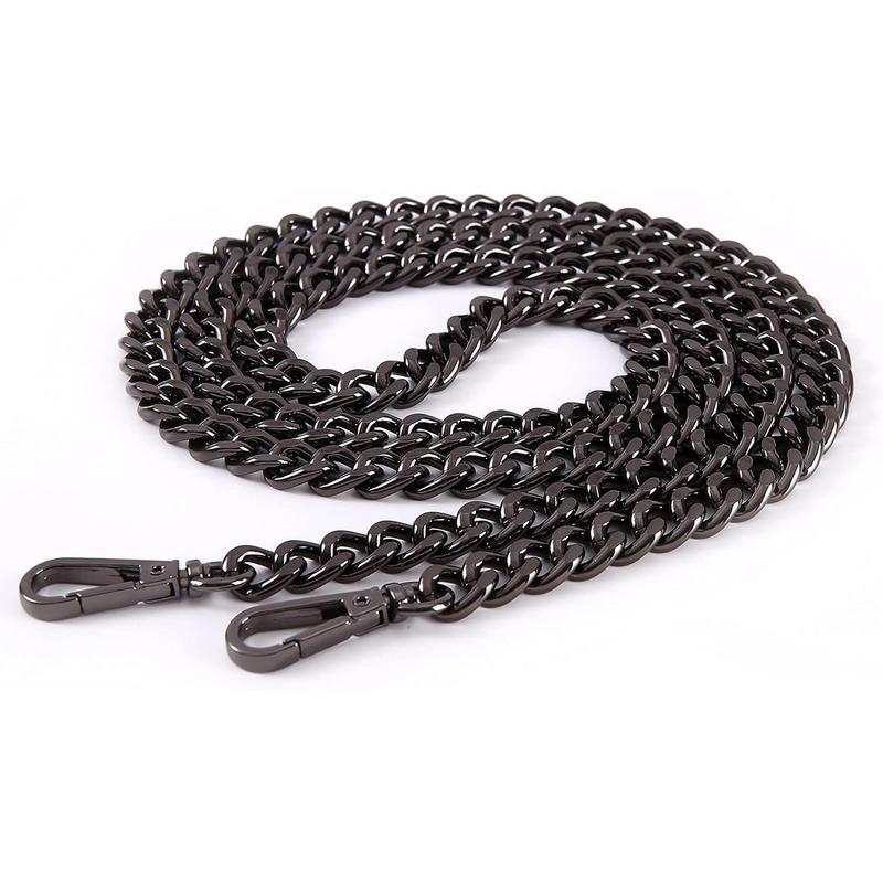 47 ''cross purse chain straps replacement for bag handbag (black)