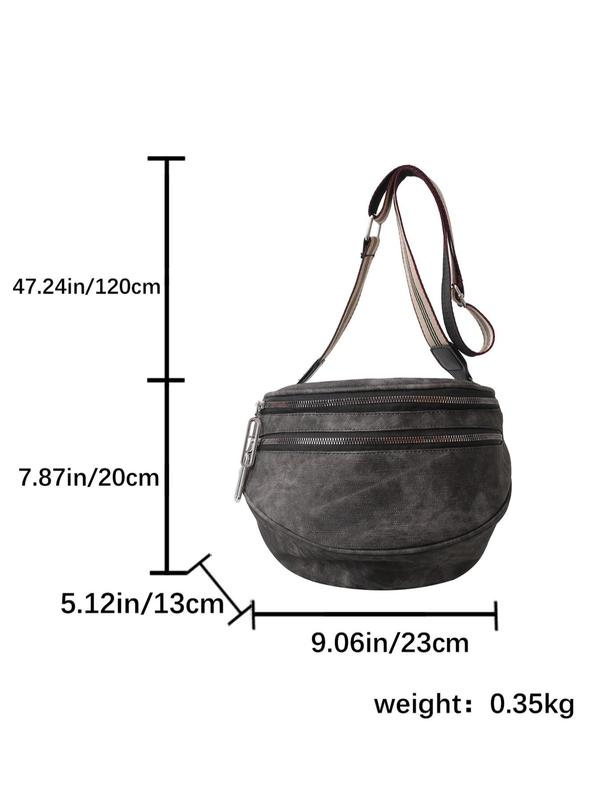 Women's Casual Vintage Minimalist Crossbody Bag, Trendy Large Capacity Crossbody Bag, Chic All-match Bag for Daily & Work Use