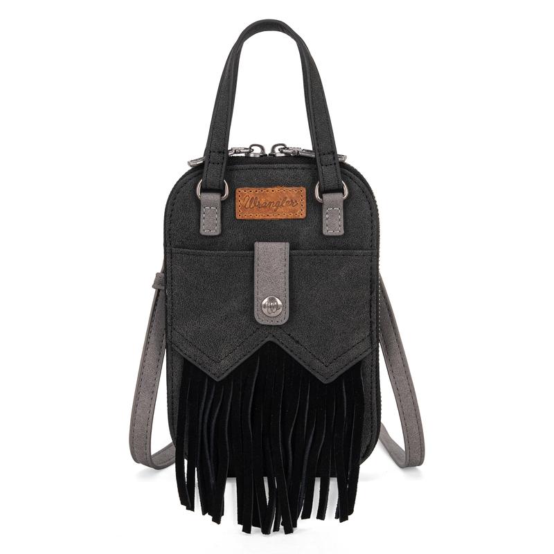 Wrangler [MegaLive] Fringe Western Mini Trendy Crossbody Bag with Top Handle 2024 New Style