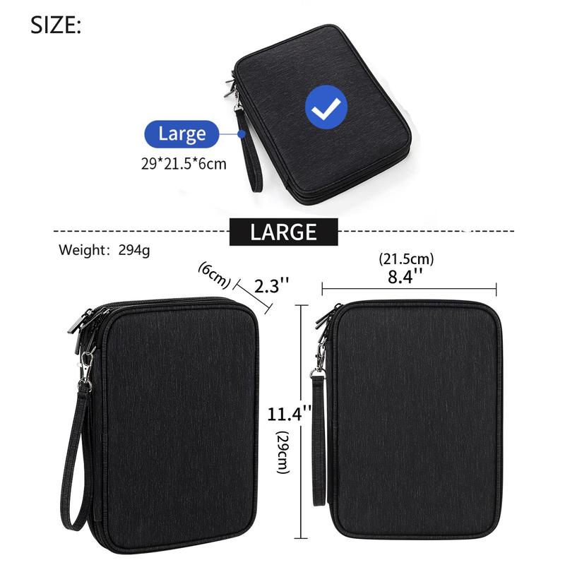 Portable Travel Cable Storage Bag, 1 Count Waterproof Electronic Accessories Storage Zipper Bag, Home & Travel Organizers Supplies