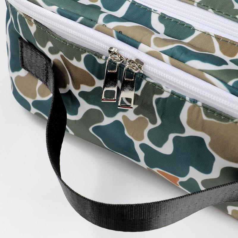 Camo Pattern Lunch Bag, Large Capacity Insulated Lunch Box with Handle, Lightweight Waterproof Lunch Bag for Outdoor Camping Picnic