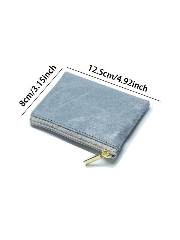 Women's Casual Minimalist Short Wallet, Trendy All-match PU Leather Zipper Wallet, Classic Coin Purse As Gift for Girlfriend