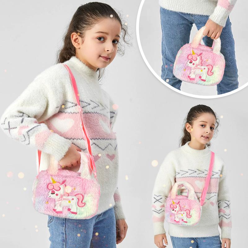 Unicorn Cute Bag Kid's Cosmetics Makeup Bag Children 4 5 6 7 8 + Pink Cute Bag Safe Cosmetic