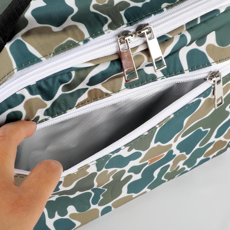 Camo Pattern Lunch Bag, Large Capacity Insulated Lunch Box with Handle, Lightweight Waterproof Lunch Bag for Outdoor Camping Picnic