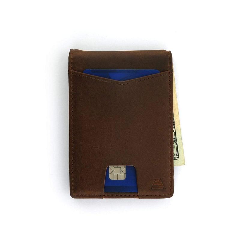 The Apollo Full Grain Leather Bi-Fold Wallet with Money Clip