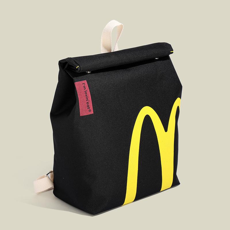 McDonald's Backpack for Women Men Funny Crossbody Shoulder Bag Lightweight Knapsack