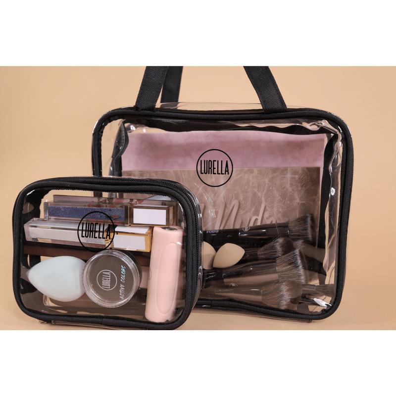 The It Girl Bag- 2pcs Set Clear Cosmetics bag