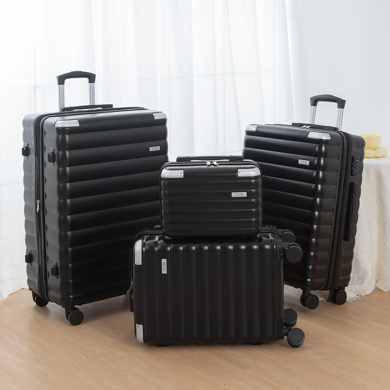 Expandable 4 Piece Luggage Set (13 20 24 28in) TSA Lock ABS Hardside Suitcase With Four Spinner Wheels and Scratch-Resistant Surface for Christmas Travel