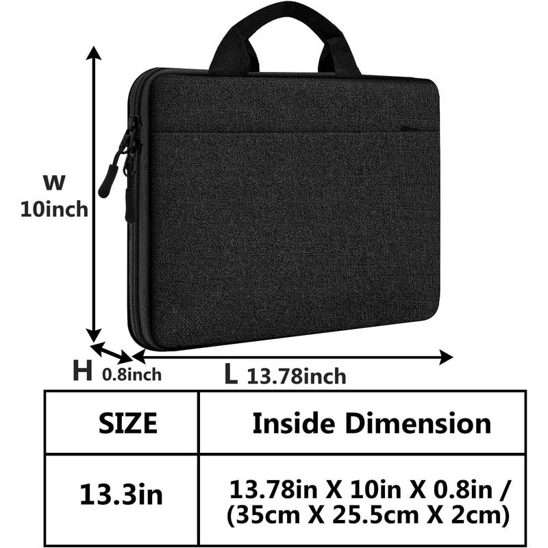 Laptop Sleeve 13-14 Inch Case Briefcase Compatible with MacBook Pro 14 inch 2021 M1 Pro M1 Max A2442 and All Model of 13.3 Inch MacBook Air Pro, XPS 13, Most Popular 13