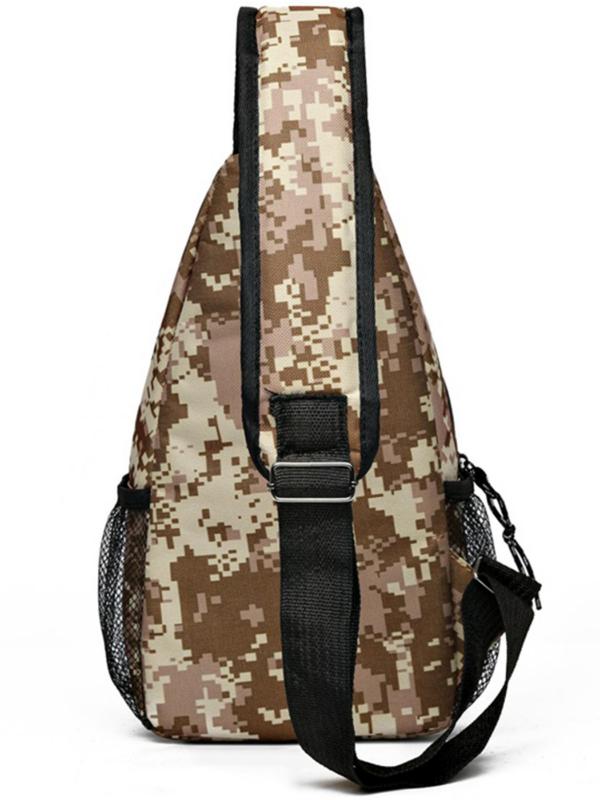 Men's Camo Pattern Crossbody Bag, Fashionable Casual Sports Sling Bag for Daily Used, Casual Trendy Versatile High-quality Daily Commuting Bag