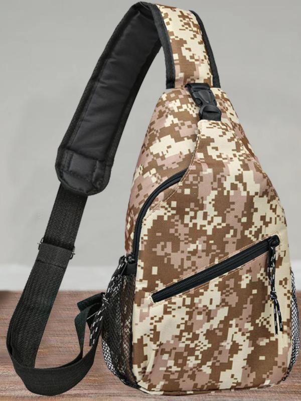 Men's Camo Pattern Crossbody Bag, Fashionable Casual Sports Sling Bag for Daily Used, Casual Trendy Versatile High-quality Daily Commuting Bag