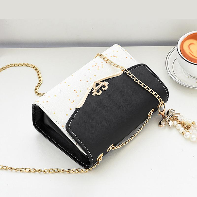 Women's Elegant Shoulder Bag Chain Strap Crossbody Bag Flap Handbag Aesthetic Fashion Messenger Bag