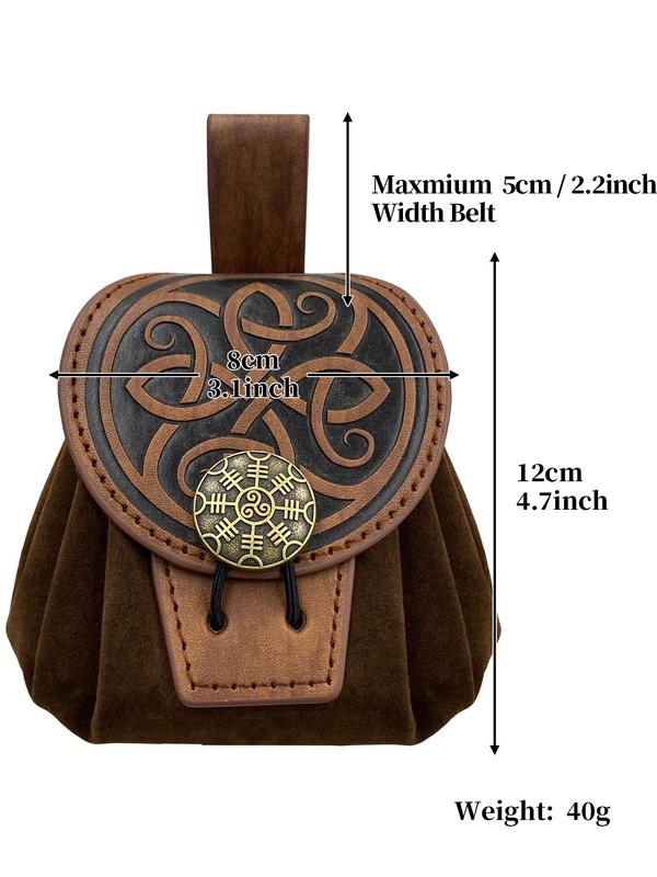 Punk Style Pu Leather Belt Bag, Fashionable Belt Side Bag for Larp Ren Faire, Fashion Accessories for Party, Daily Clothing Decor, Trendy All-match & Exquisite Belt Bag for Birthday Gift