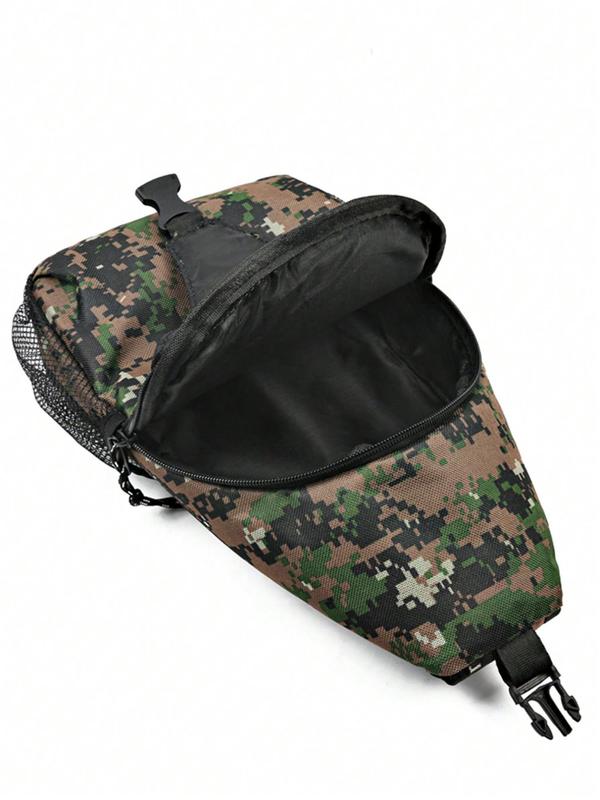 Men's Camo Pattern Crossbody Bag, Fashionable Casual Sports Sling Bag for Daily Used, Casual Trendy Versatile High-quality Daily Commuting Bag