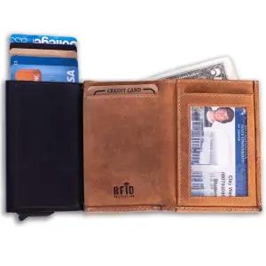 Presenting the innovative Auto Pop-Up Wallet from UC Leather Company. Built for those who demand style and function