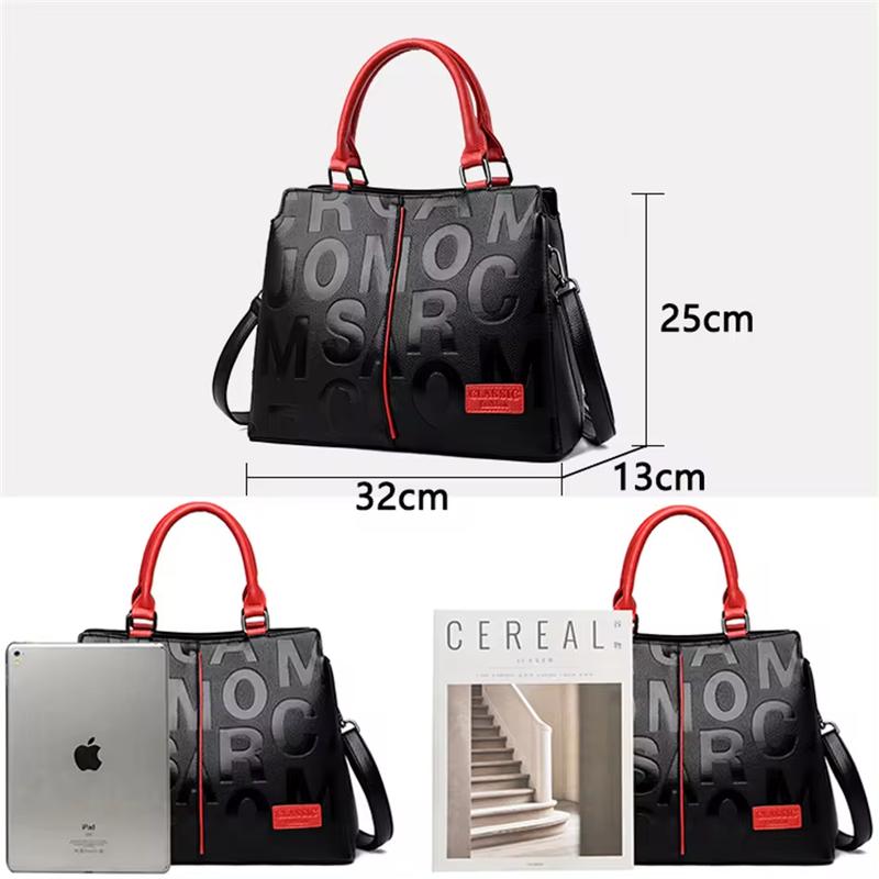 Midnight Muse,  , Shoulder , Luxury Handbag Medium Capacity PU Leather woman bag tote satchel bag work  bags