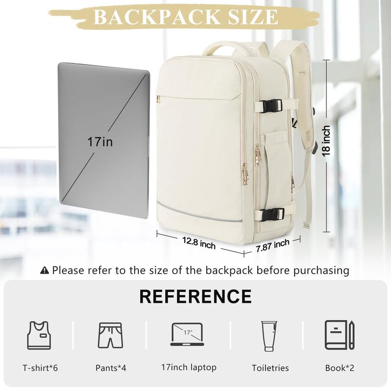 [Black Friday&Cyber Monday]Travel Backpack, 17 Inch Laptop Backpack, Large Backpack for Women, 40L Travel Backpack, Personal Item Backpack, Carry On Backpack, Waterproof Backpack for College, Business, Hiking