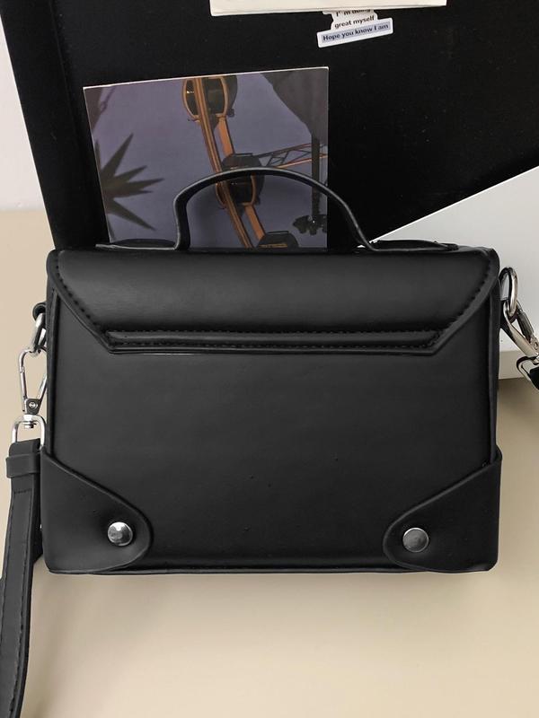 Men's Casual Solid Color Crossbody Bag, Fashionable PU Leather Waterproof Shoulder Bag for Daily Used, Lightweight Business Single Shoulder Bag