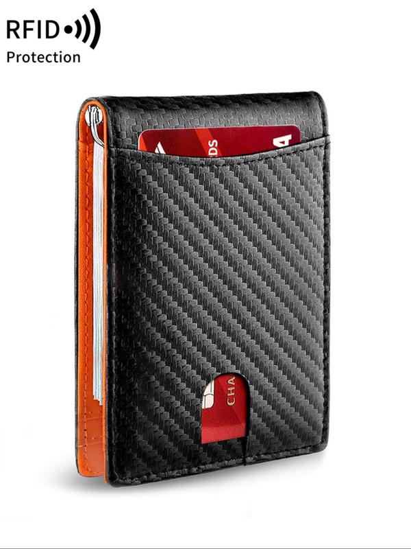 Men's Simple Bifold Wallet with Card Slots, Casual Business Multi Card Slot Wallet, RFID Blocking Wallet for Work & Daily Used