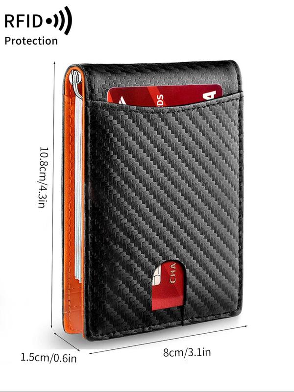 Men's Simple Bifold Wallet with Card Slots, Casual Business Multi Card Slot Wallet, RFID Blocking Wallet for Work & Daily Used