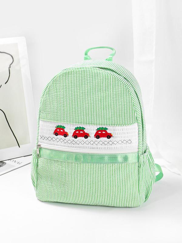 Cartoon Truck & Farm Pattern Backpack, Casual Lightweight Comfortable Backpack, Fashionable Backpack for Women & Girls