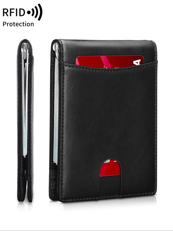 Men's Simple Bifold Wallet with Card Slots, Casual Business Multi Card Slot Wallet, RFID Blocking Wallet for Work & Daily Used