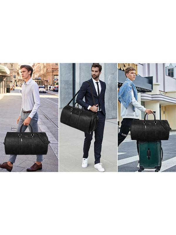 Solid Color Waterproof Garment Bag with Multiple Pocket, Travel Duffle Bag, Travel Bag with Toiletry Bag, Travel Duffle Bag, Daily Commuting Bag, Travel Essential