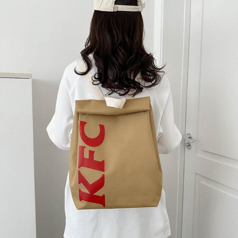 Funny McDonalds Backpack Bag, KFC Backpack Bag, Starbucks Backpack Bag for Women Men Kids