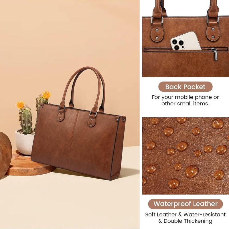 Laptop Bag for Women, 15.6 inch Laptop Tote Bag Vintage Work Bags for Women Computer Bag Office Briefcase Handbag