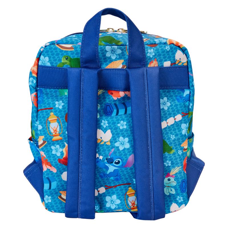 Stitch Camping Cuties All-Over Print Nylon Square Mini Backpack