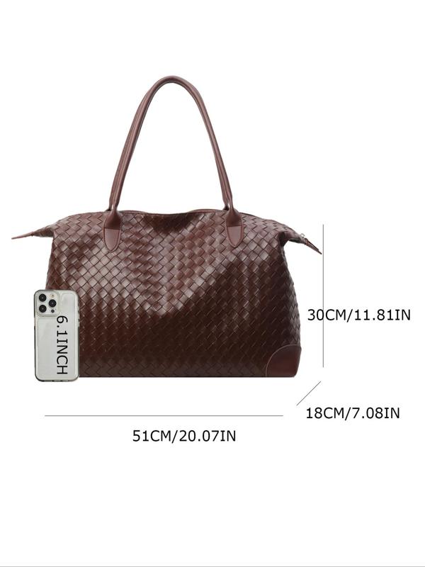 Women's Elegant Braid Design Handbag, Fashionable Solid Color Shoulder Bag for Daily Used, Casual Trendy Versatile High-quality Daily Commuting Bag