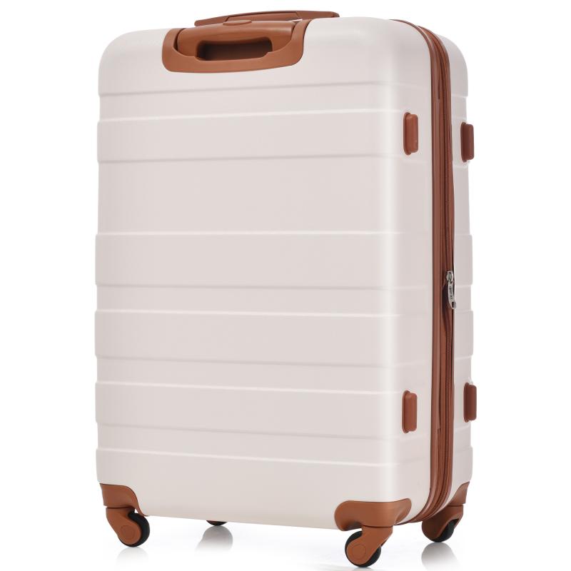 Luggage Sets New Model Expandable ABS Hardshell 3pcs Clearance Luggage Hardside Lightweight Durable Suitcase sets Spinner Wheels Suitcase with TSA Lock 20''24''28''( pink and brown)