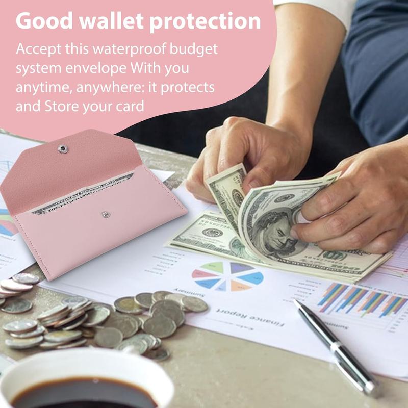 Cash Wallet Genuine Leather Money Stuffing Wallet Organizer Reusable Budget Envelope Wallet Retro Clutch Wallet for Men Women Cash Check Billing, Minimalist Design () Superior Quality-