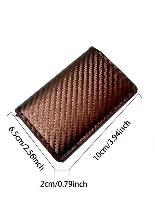 Men's Business Minimalist Carbon Fiber Card Holder, RFID Blocking Card Holder, Pop Up Card Wallet, Portable Card Case for Men