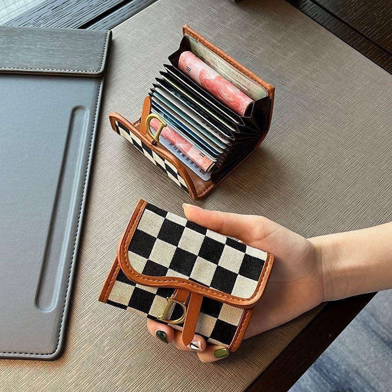 New Luxury wallet Plaid exquisite high-end card holder